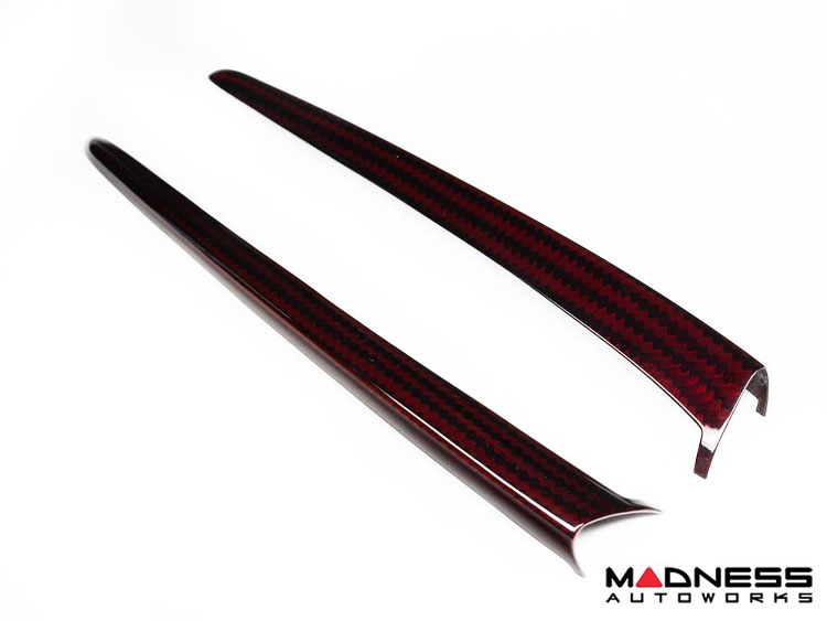 Alfa Romeo Giulia Rear Diffuser - Carbon Fiber - Quadrifoglio Model - Dark Red Candy